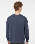 Tultex 340 Unisex Fleece Crewneck Sweatshirt - Heather Denim - model back