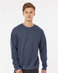 Tultex 340 Unisex Fleece Crewneck Sweatshirt - Heather Denim - model front