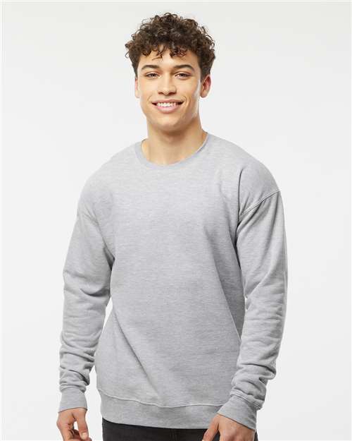 Tultex 340 Unisex Fleece Crewneck Sweatshirt - Heather Grey - model front