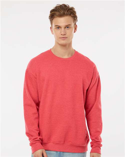 Tultex 340 Unisex Fleece Crewneck Sweatshirt - Heather Red - model front