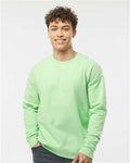 Tultex 340 Unisex Fleece Crewneck Sweatshirt - Neo Mint - model front