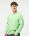 Tultex 340 Unisex Fleece Crewneck Sweatshirt - Neo Mint - model side