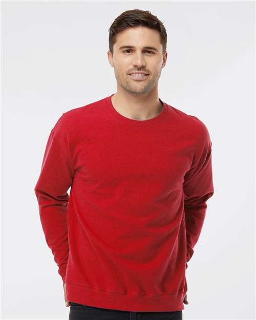 Tultex 340 Unisex Fleece Crewneck Sweatshirt - Red - model front