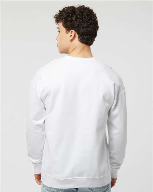 Tultex 340 Unisex Fleece Crewneck Sweatshirt - White - model back