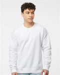 Tultex 340 Unisex Fleece Crewneck Sweatshirt - White - model front