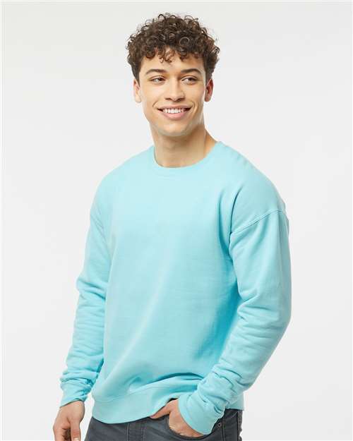 Tultex 340 Unisex Fleece Crewneck Sweatshirt - Purist Blue - model side