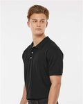Tultex 400 Men's 50/50 Sport Pique Polo - Black - model side