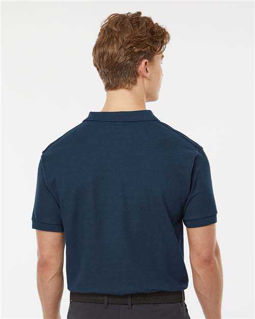 Tultex 400 Men's 50/50 Sport Pique Polo - Navy - model back