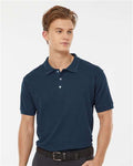Tultex 400 Men's 50/50 Sport Pique Polo - Navy - model front
