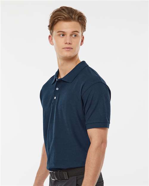 Tultex 400 Men's 50/50 Sport Pique Polo - Navy - model side