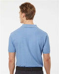 Tultex 400 Men's 50/50 Sport Pique Polo - Heather Light Blue - model back