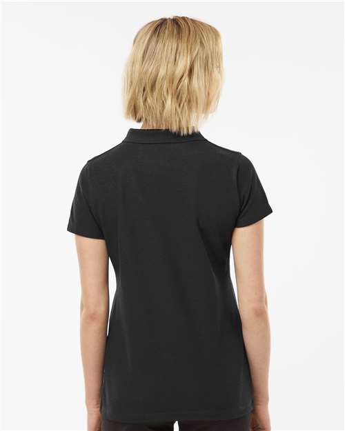 Tultex 401 Women's 50/50 Sport Pique Polo - Black - model back