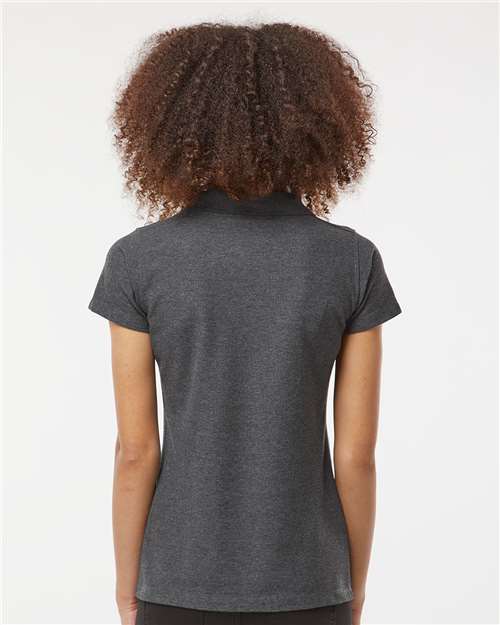 Tultex 401 Women's 50/50 Sport Pique Polo - Heather Charcoal - model back