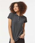 Tultex 401 Women's 50/50 Sport Pique Polo - Heather Charcoal - model front