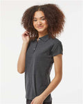 Tultex 401 Women's 50/50 Sport Pique Polo - Heather Charcoal - model side