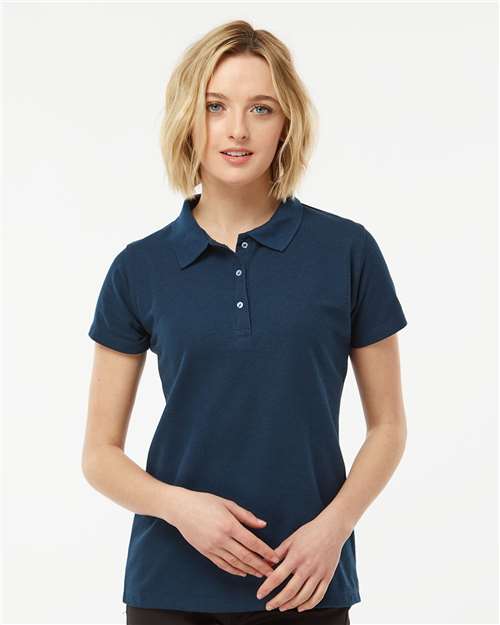 Tultex 401 Women's 50/50 Sport Pique Polo - Navy - model front