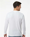 Tultex 242 Unisex Poly-Rich Long Sleeve T-Shirt - White - model back