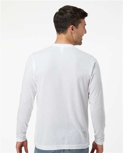 Tultex 242 Unisex Poly-Rich Long Sleeve T-Shirt - White - model back