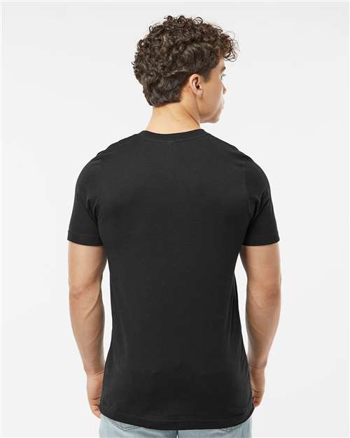Tultex 502 Men's Premium Cotton T-Shirt - Black - model back
