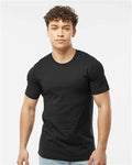 Tultex 502 Men's Premium Cotton T-Shirt - Black - model front