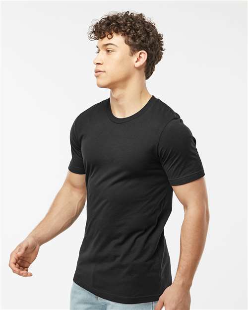Tultex 502 Men's Premium Cotton T-Shirt - Black - model side