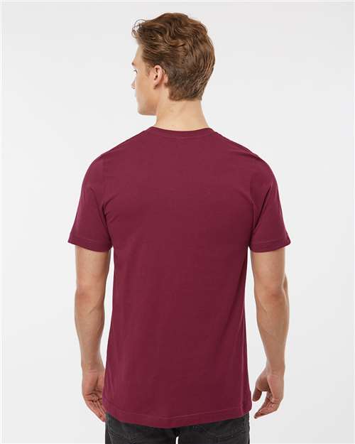 Tultex 502 Men's Premium Cotton T-Shirt - Burgundy - model back