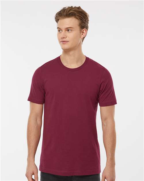 Tultex 502 Men's Premium Cotton T-Shirt - Burgundy - model front