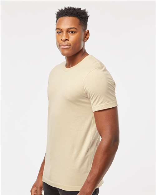 Tultex 502 Men's Premium Cotton T-Shirt - Buttercream - model side