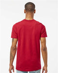 Tultex 502 Men's Premium Cotton T-Shirt - Cardinal - model back
