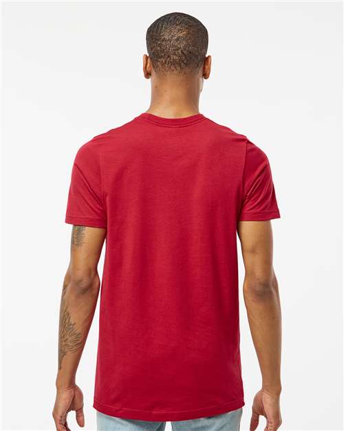 Tultex 502 Men's Premium Cotton T-Shirt - Cardinal - model back