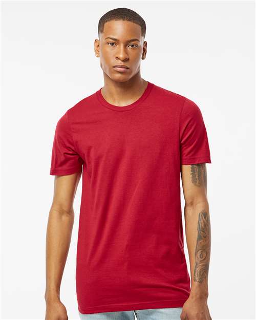 Tultex 502 Men's Premium Cotton T-Shirt - Cardinal - model front