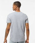 Tultex 502 Men's Premium Cotton T-Shirt - Heather Grey - model back