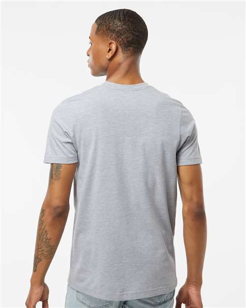 Tultex 502 Men's Premium Cotton T-Shirt - Heather Grey - model back