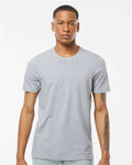 Tultex 502 Men's Premium Cotton T-Shirt - Heather Grey - model front