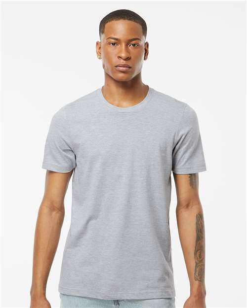 Tultex 502 Men's Premium Cotton T-Shirt - Heather Grey - model front