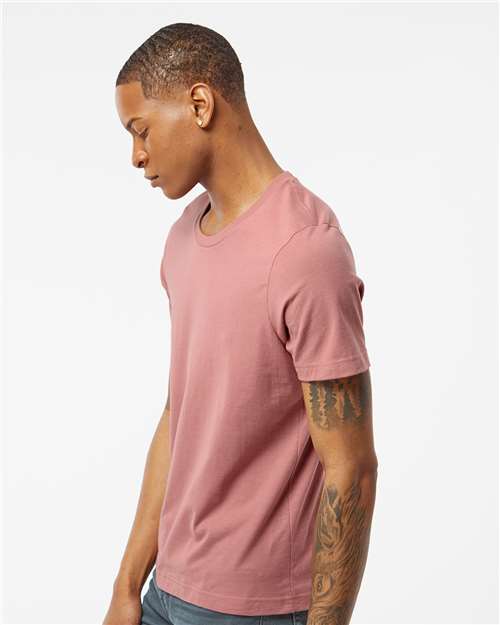 Tultex 502 Men's Premium Cotton T-Shirt - Mauve - model side