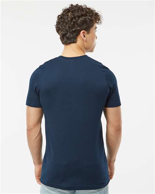 Tultex 502 Men's Premium Cotton T-Shirt - Navy - model back