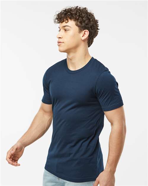 Tultex 502 Men's Premium Cotton T-Shirt - Navy - model side