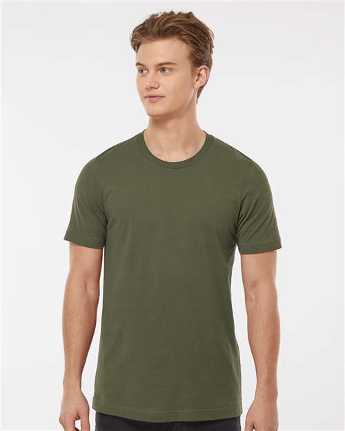 Tultex 502 Men's Premium Cotton T-Shirt - Olive - model front