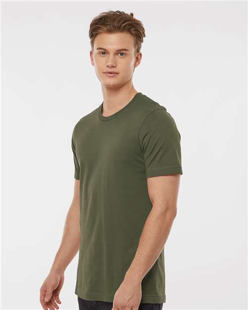 Tultex 502 Men's Premium Cotton T-Shirt - Olive - model side