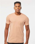 Tultex 502 Men's Premium Cotton T-Shirt - Peach - model front