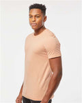 Tultex 502 Men's Premium Cotton T-Shirt - Peach - model side