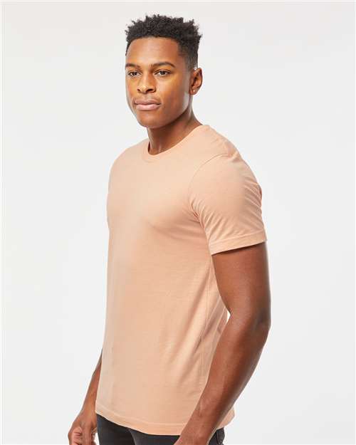 Tultex 502 Men's Premium Cotton T-Shirt - Peach - model side