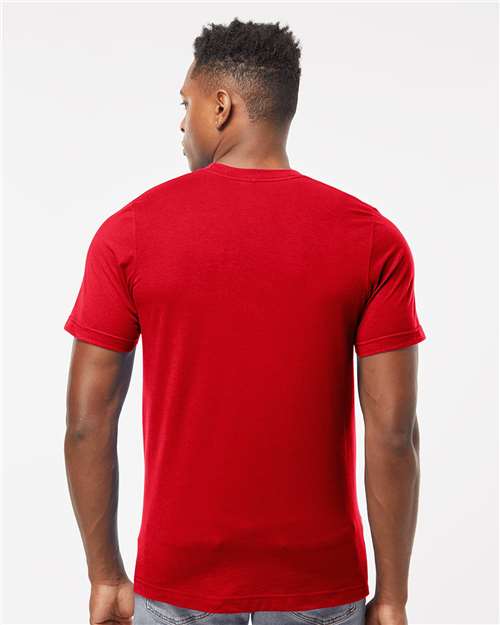Tultex 502 Men's Premium Cotton T-Shirt - Red - model back