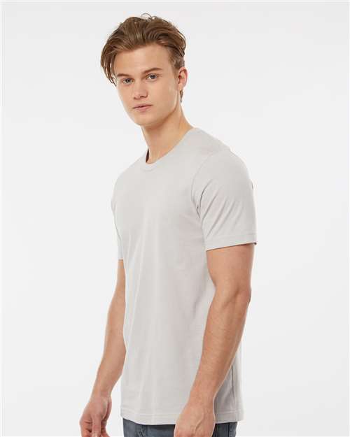 Tultex 502 Men's Premium Cotton T-Shirt - Silver - model side