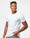Tultex 502 Men's Premium Cotton T-Shirt - White - model side