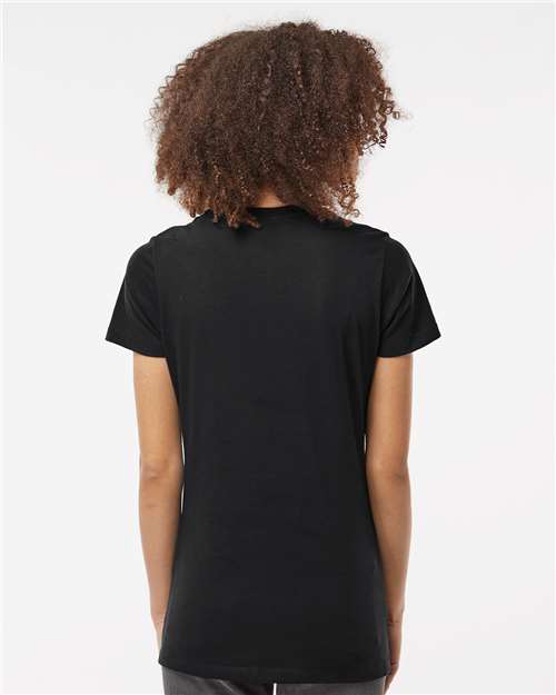 Tultex 516 Women's Premium Cotton T-Shirt - Black - model back