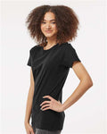 Tultex 516 Women's Premium Cotton T-Shirt - Black - model side
