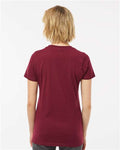 Tultex 516 Women's Premium Cotton T-Shirt - Burgundy - model back