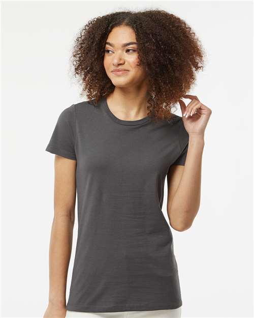 Tultex 516 Women's Premium Cotton T-Shirt - Charcoal - model front